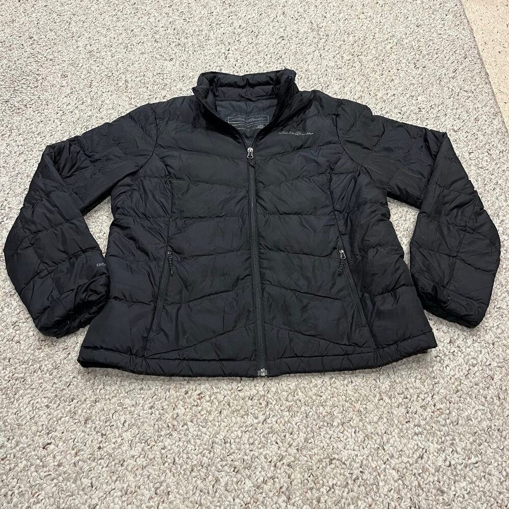 Eddie Bauer Goose Down 650 Full Zip Jacket L Black Outdoor Gorpcore Winter